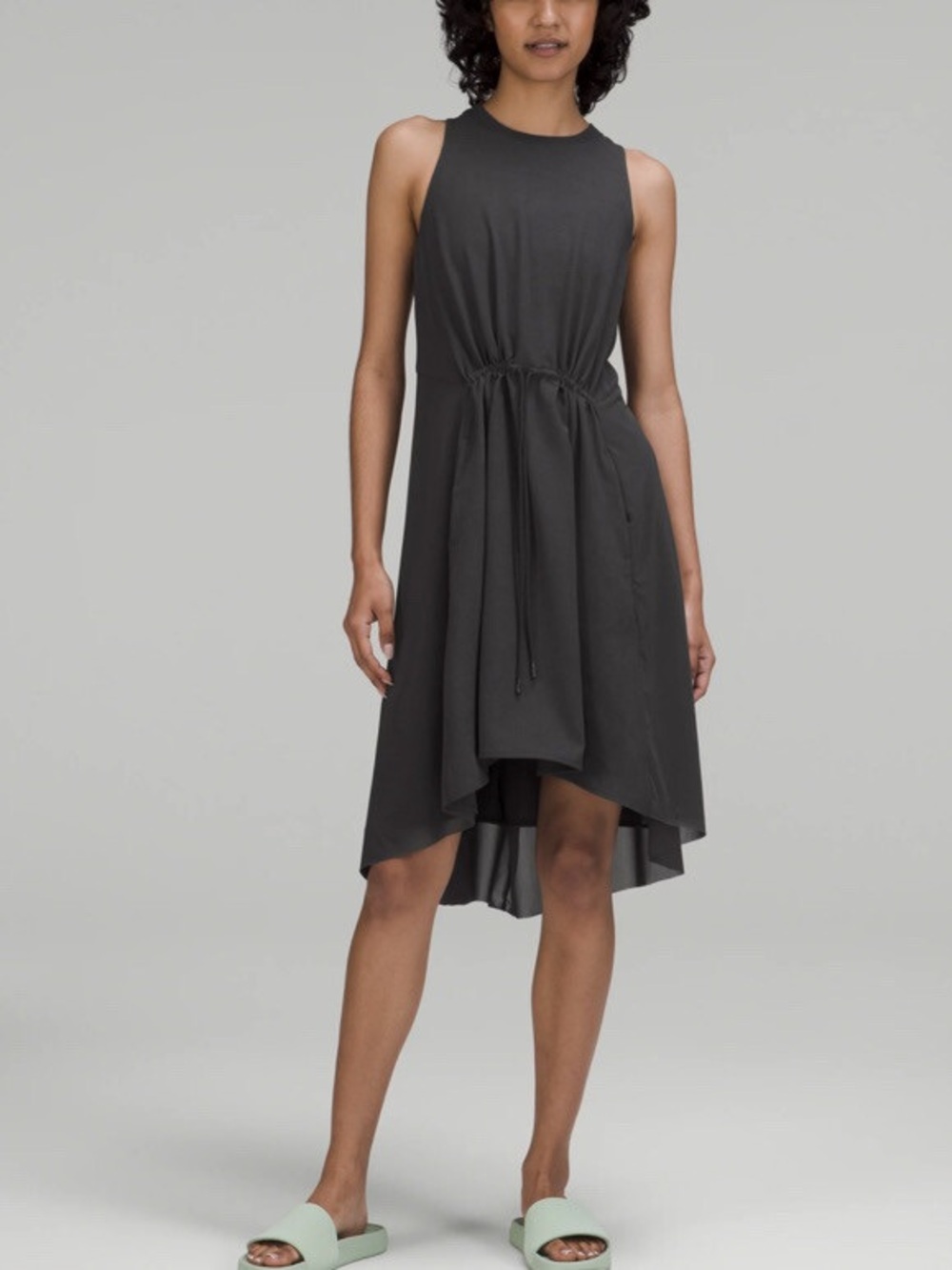 Lululemon Mesh Overlay High-Neck Dress ~ Sz 8 ~ Graphite Gray | Outdoors